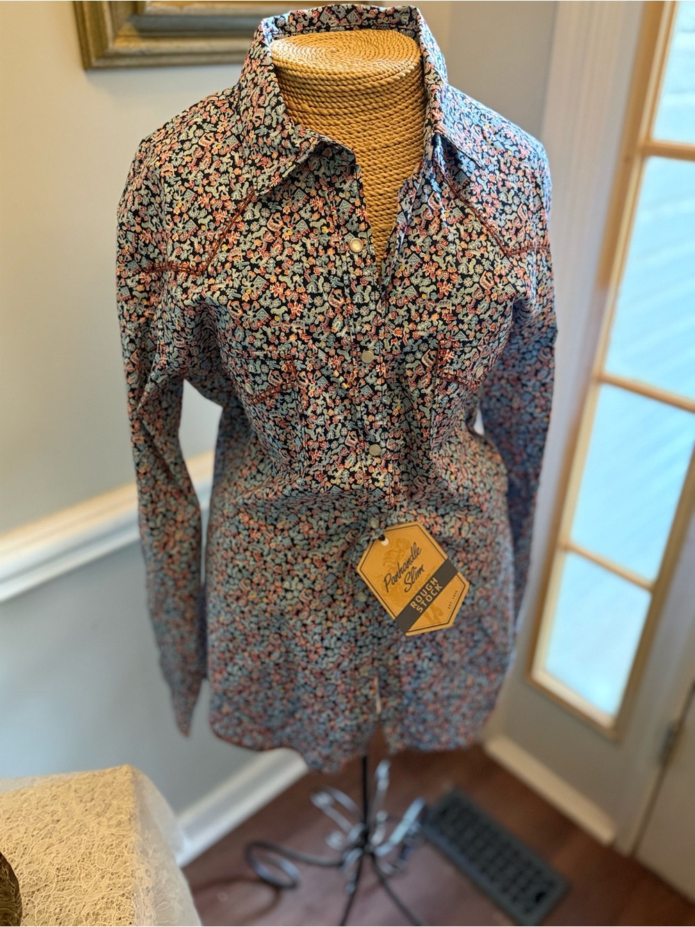 Pendleton Blue Multicolor Floral Button-Down Shirt